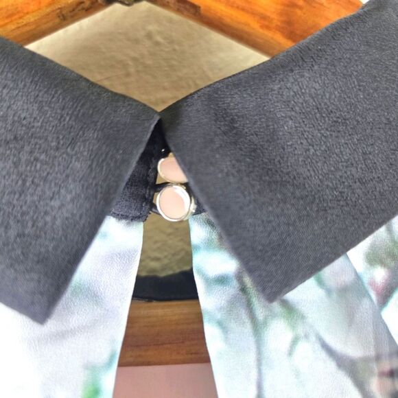 Women's Ted Baker Jacen Floral Print Dress with Beaded Collar Size 3/Medium - Picture 8 of 11